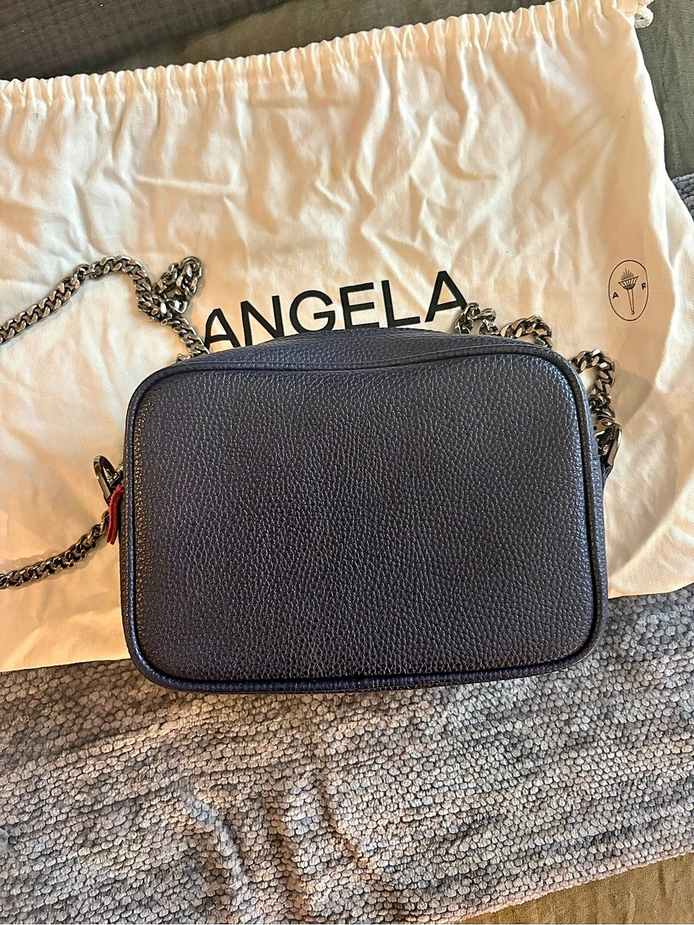 Angela Roi Grace Crossbody Pebbled Bag in Blue